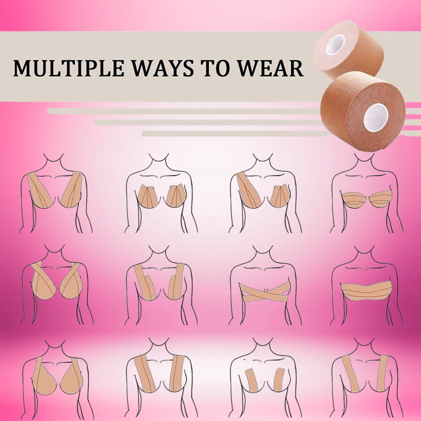 LiftUp™ Boob Tape – Invisible Breast Lift Tape